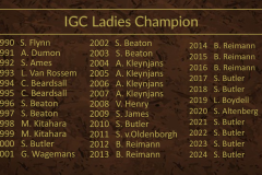 IGC Ladies Champion