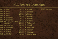 IGC Seniors Champion